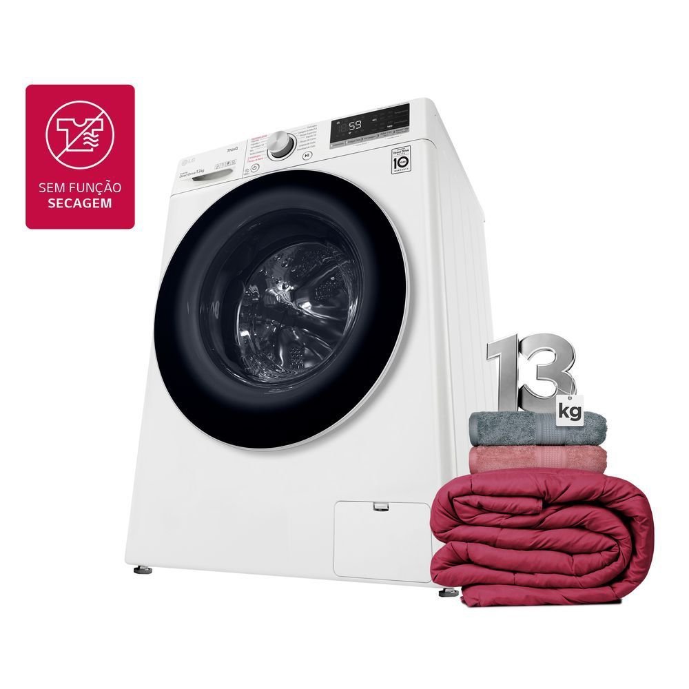 LAVADORA DE ROUPAS SMART LG 13KG 220V BRANCA COM INTELIGENCIA ARTIFICAL AIDDTM VC4 (FV5013WC4) - 8