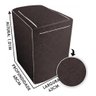 Capa Para Máquina Lavar Roupas Café Marcas 10kg 11kg 11,5kg - 3