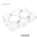 Ver imagem 4 de Spot Embutir Duplo Loyo Recuado Clic Mv para Par20 Branco Abs-nordecor
