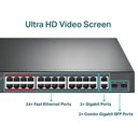 Ver imagem 4 de Switch Poe+ C/ 24 Portas 10/100mbps e 2 Portas Gigabit Tl-sl1226p