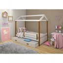 Ver imagem 2 de Cama Com Auxiliar Cabana Solteiro Branco E Mel Com Colchão