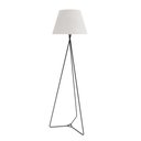 Ver imagem 1 de Luminária Piso Roma Metal Cúpula Tecido Cone Preto