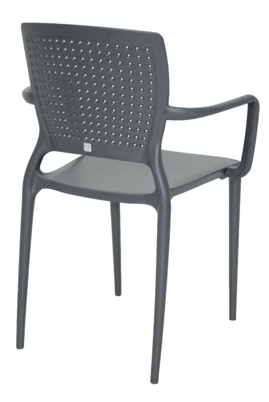 Cadeira Safira com Braços Encosto Fechado Grafite 92049/007 Tramontina - 2