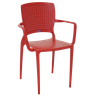 Cadeira Safira com Braços Encosto Fechado Vermelha 92049/040 Tramontina - 1