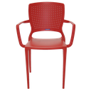 Ver imagem 4 de Cadeira Safira com Braços Encosto Fechado Vermelha 92049/040 Tramontina