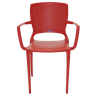 Cadeira Safira com Braços Encosto Fechado Vermelha 92049/040 Tramontina - 4