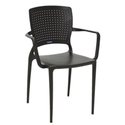 Cadeira Safira com Braços Encosto Fechado Marrom 92049/109 Tramontina - 1