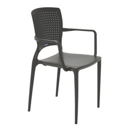 Cadeira Safira com Braços Encosto Fechado Marrom 92049/109 Tramontina - 2