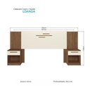 Ver imagem 2 de Cabeceira para Cama Casal Extensivel Loanda com Mesa de Cabeceira Gaveta Jatoba Areia Santos Andirá