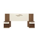 Ver imagem 3 de Cabeceira para Cama Casal Extensivel Loanda com Mesa de Cabeceira Gaveta Jatoba Areia Santos Andirá