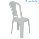 Ver imagem 2 de Kit 2 Cadeiras Plastica Monobloco Torres Economy Branca Tramontina