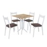Mesa de Jantar Pequena com 4 Cadeiras Branco Carvalho Adel Slim Shop Jm - 2