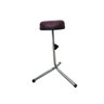 Suporte de Pernas para Manicure/Pedicure- Apoio Tripé Vinho Base Cromada - 3