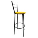 Ver imagem 2 de Kit 2 Banqueta Alta Preta Cozinha Gourmet Americana Balcão:amarelo