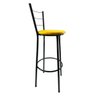 Kit 2 Banqueta Alta Preta Cozinha Gourmet Americana Balcão:amarelo - 2