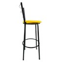 Ver imagem 4 de Kit 2 Banqueta Alta Preta Cozinha Gourmet Americana Balcão:amarelo