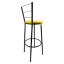 Ver imagem 3 de Kit 2 Banqueta Alta Preta Cozinha Gourmet Americana Balcão:amarelo