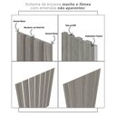 Ver imagem 6 de Módulo Cabeceira Ubatuba Ripado Mdf 66x40cm Linea Brasil