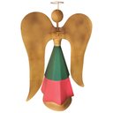 Ver imagem 3 de Anjo Natalino Gigante Artesanal Para Decoração de Área Interna Libertas Rosas Artesanato