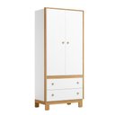 Ver imagem 3 de Guarda Roupa Roupeiro Infantil 2 Portas e 2 Gavetas Flora 5055 Branco Acetinado Qmovi