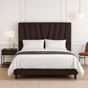 Ver imagem 2 de Cabeceira Cama Box King 195 Cm Joana em Corino com Frame Marrom