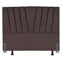 Ver imagem 1 de Cabeceira Cama Box King 195 Cm Joana em Corino com Frame Marrom