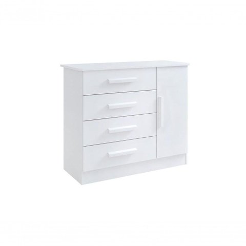 Cômoda Firenze 4 Gavetas 1 Porta C/sapateira - D Doro Branco