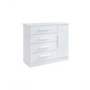 Ver imagem 1 de Cômoda Firenze 4 Gavetas 1 Porta C/sapateira - D Doro Branco