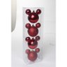 Bola Árvore Natal Disney 8cm com 4 Pçs Vermelha - 1