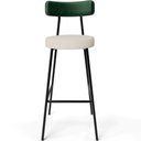 Ver imagem 5 de Banqueta Alta Bar Cozinha Sala De Jantar Em Aço Milão L02 Facto Verde Musgo Linho Cru - Lyam Decor