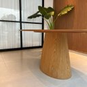 Ver imagem 3 de Mesa de Jantar Cone Oval 150x80 Cm Tampo Cinamomo Base Cinamomo