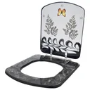 Ver imagem 2 de Assento Sanitário Decorada Lirio Preto Para Louças Fiori