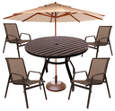 Ver imagem 1 de Conjunto de Mesa Área Externa Sevilha + Cadeiras Piscina Jardim