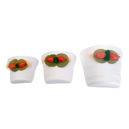 Vasos Trio Meia Lua Cerâmica De Parede Vertical Branco - 1