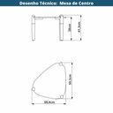 Ver imagem 3 de Mesa de Centro Orgânica Artesano 60 Cm (largura) em Mdp Hanover (mel) e Pés em Madeira Maciça