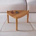 Ver imagem 1 de Mesa de Centro Orgânica Artesano 60 Cm (largura) em Mdp Hanover (mel) e Pés em Madeira Maciça