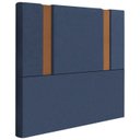 Ver imagem 1 de Cabeceira Solteiro 88 cm Veron Veludo Azul Soon