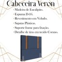 Ver imagem 3 de Cabeceira Solteiro 88 cm Veron Veludo Azul Soon