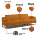Ver imagem 3 de Sofá 4 Lugares Living 274cm Pé Ferro Romeu Bouclê K01 - D'Rossi Caramelo