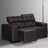Sofá 3 e 2 Lugares Retrátil e Reclinável Cinza Couro Torino Portugal - 2
