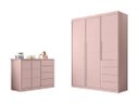 Ver imagem 1 de Quarto Infantil Bebê Pérola Cômoda e Guarda Roupa Rosê