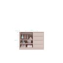 Ver imagem 3 de Quarto Infantil Bebê Pérola Cômoda e Guarda Roupa Rosê