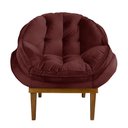Ver imagem 4 de Kit 2 Poltronas Decorativa Marcela Veludo Marsala