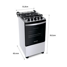 Fogão Brastemp 4 Bocas Mesa Inox Bfo4ebb - 4