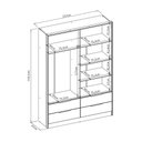 Ver imagem 2 de Guarda Roupa Roupeiro Domo 4 Portas com Espelho 4 Gavetas Cinamon Touch Off White Demóbile