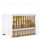 Ver imagem 2 de Berço Americano e Guarda Roupa Infantil Katatau Branco Acetinado Savana com Colchão Ortobom ?