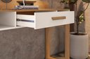 Ver imagem 3 de Mesa Escrivaninha Zoe Home Office 2 Nichos e 1 Gaveta Organização