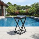 Ver imagem 2 de Banqueta Moderna Estilo Industrial em Z com 50 Cm Altura Preto