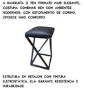 Ver imagem 5 de Banqueta Moderna Estilo Industrial em Z com 50 Cm Altura Preto