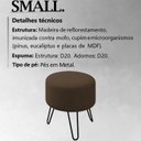 Ver imagem 3 de Kit 2 Puff Puf Para Sala Pes Metal Small Veludo SL 942 Peer